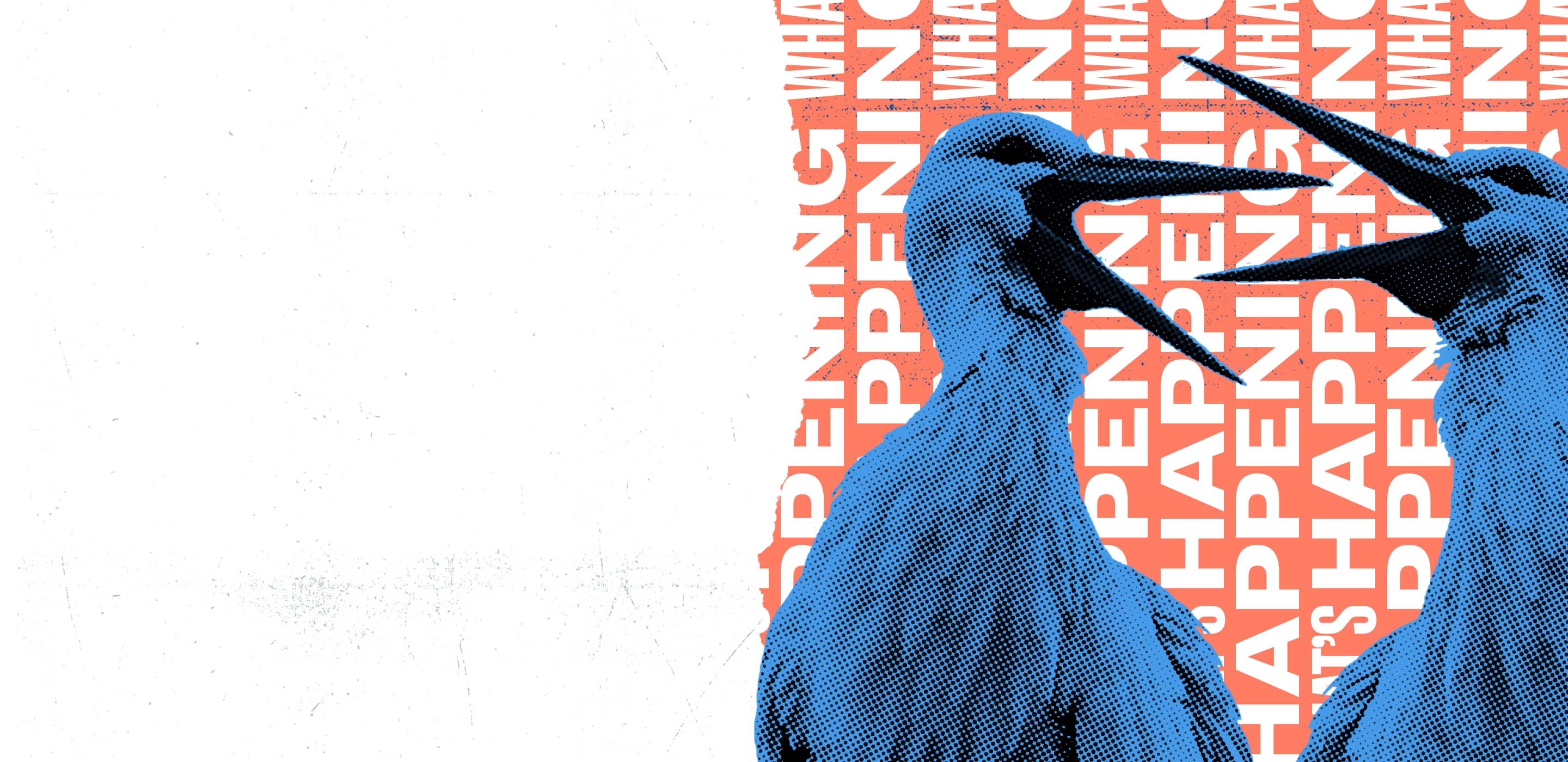 Deux oiseaux se racontant ce qui se passe
